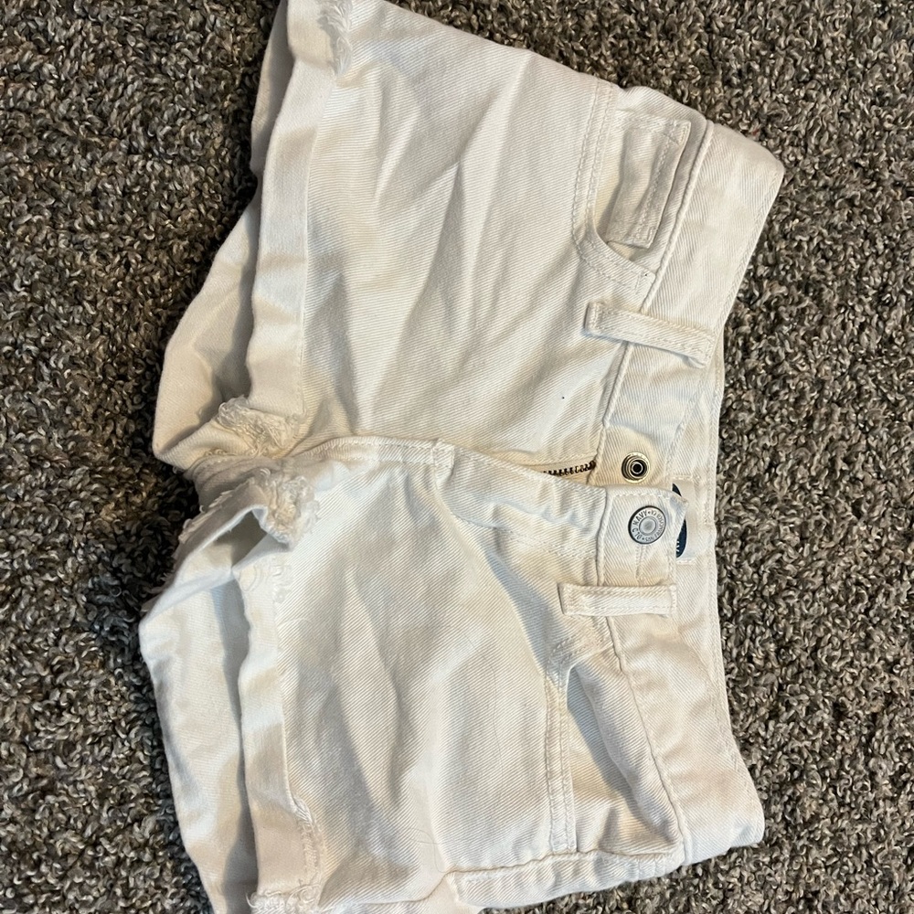 White Jean shorts